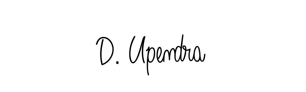 You should practise on your own different ways (Angelique-Rose-font-FFP) to write your name (D. Upendra) in signature. don't let someone else do it for you. D. Upendra signature style 5 images and pictures png