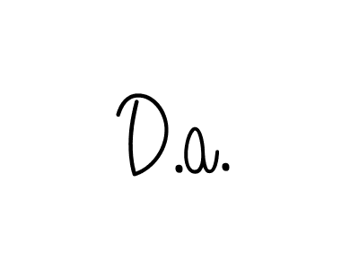 Use a signature maker to create a handwritten signature online. With this signature software, you can design (Angelique-Rose-font-FFP) your own signature for name D.a.. D.a. signature style 5 images and pictures png