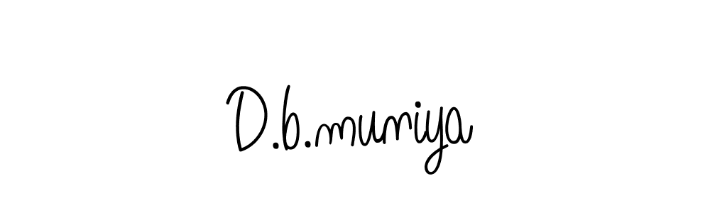 Also we have D.b.muniya name is the best signature style. Create professional handwritten signature collection using Angelique-Rose-font-FFP autograph style. D.b.muniya signature style 5 images and pictures png