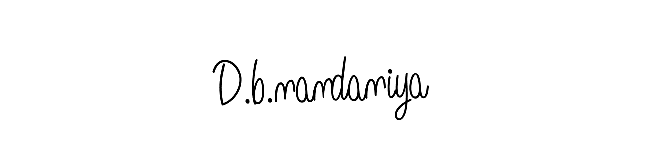 Also we have D.b.nandaniya name is the best signature style. Create professional handwritten signature collection using Angelique-Rose-font-FFP autograph style. D.b.nandaniya signature style 5 images and pictures png