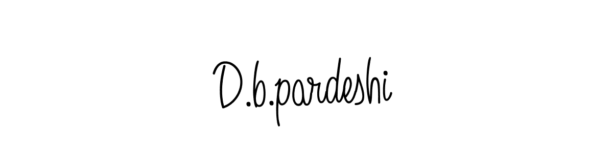 How to make D.b.pardeshi name signature. Use Angelique-Rose-font-FFP style for creating short signs online. This is the latest handwritten sign. D.b.pardeshi signature style 5 images and pictures png