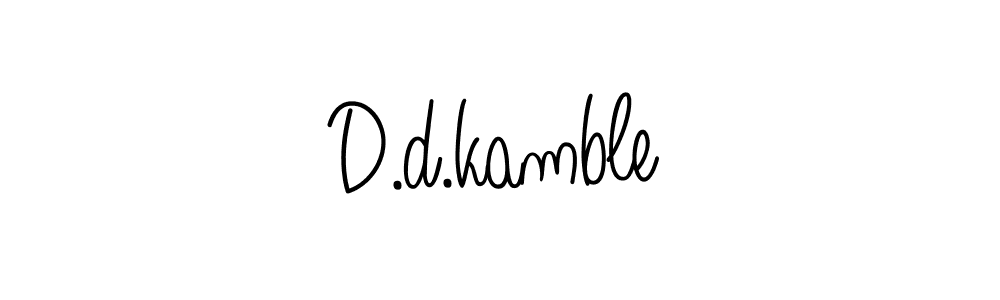 Create a beautiful signature design for name D.d.kamble. With this signature (Angelique-Rose-font-FFP) fonts, you can make a handwritten signature for free. D.d.kamble signature style 5 images and pictures png