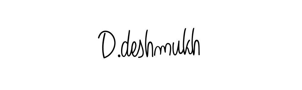 Make a beautiful signature design for name D.deshmukh. With this signature (Angelique-Rose-font-FFP) style, you can create a handwritten signature for free. D.deshmukh signature style 5 images and pictures png
