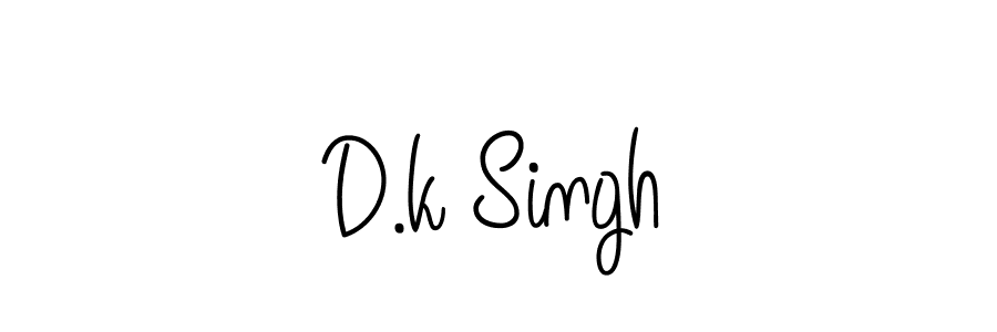 The best way (Angelique-Rose-font-FFP) to make a short signature is to pick only two or three words in your name. The name D.k Singh include a total of six letters. For converting this name. D.k Singh signature style 5 images and pictures png