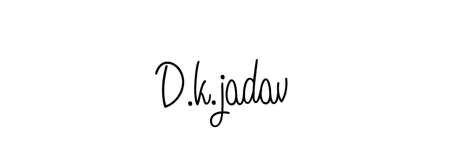 Design your own signature with our free online signature maker. With this signature software, you can create a handwritten (Angelique-Rose-font-FFP) signature for name D.k.jadav. D.k.jadav signature style 5 images and pictures png