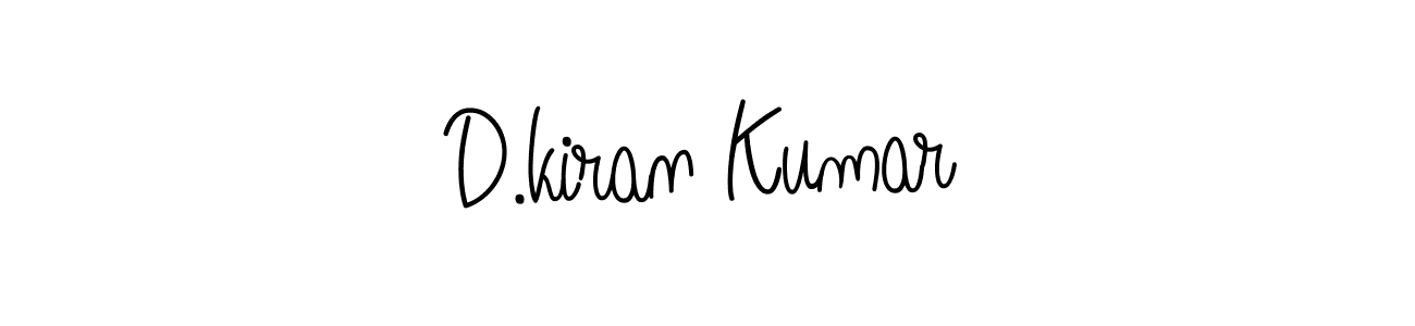 The best way (Angelique-Rose-font-FFP) to make a short signature is to pick only two or three words in your name. The name D.kiran Kumar include a total of six letters. For converting this name. D.kiran Kumar signature style 5 images and pictures png