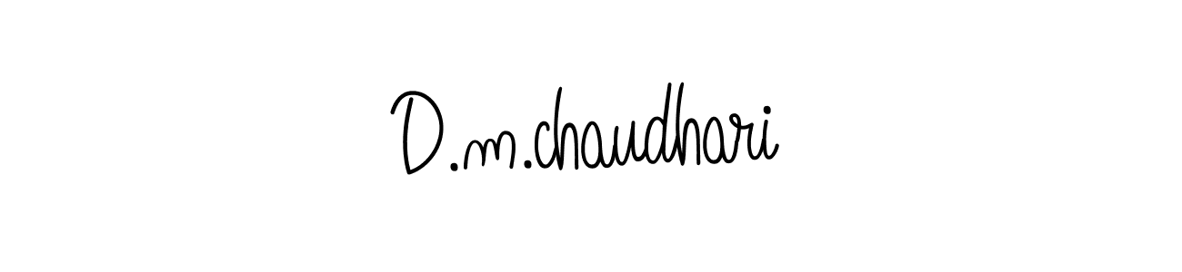 Make a beautiful signature design for name D.m.chaudhari. With this signature (Angelique-Rose-font-FFP) style, you can create a handwritten signature for free. D.m.chaudhari signature style 5 images and pictures png