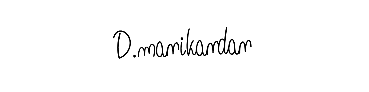 Make a beautiful signature design for name D.manikandan. With this signature (Angelique-Rose-font-FFP) style, you can create a handwritten signature for free. D.manikandan signature style 5 images and pictures png