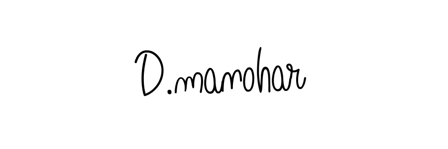 Use a signature maker to create a handwritten signature online. With this signature software, you can design (Angelique-Rose-font-FFP) your own signature for name D.manohar. D.manohar signature style 5 images and pictures png