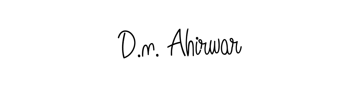 Design your own signature with our free online signature maker. With this signature software, you can create a handwritten (Angelique-Rose-font-FFP) signature for name D.n. Ahirwar. D.n. Ahirwar signature style 5 images and pictures png