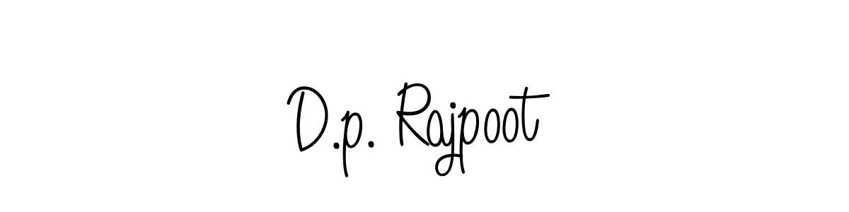 Design your own signature with our free online signature maker. With this signature software, you can create a handwritten (Angelique-Rose-font-FFP) signature for name D.p. Rajpoot. D.p. Rajpoot signature style 5 images and pictures png
