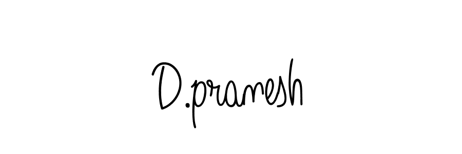 Design your own signature with our free online signature maker. With this signature software, you can create a handwritten (Angelique-Rose-font-FFP) signature for name D.pranesh. D.pranesh signature style 5 images and pictures png