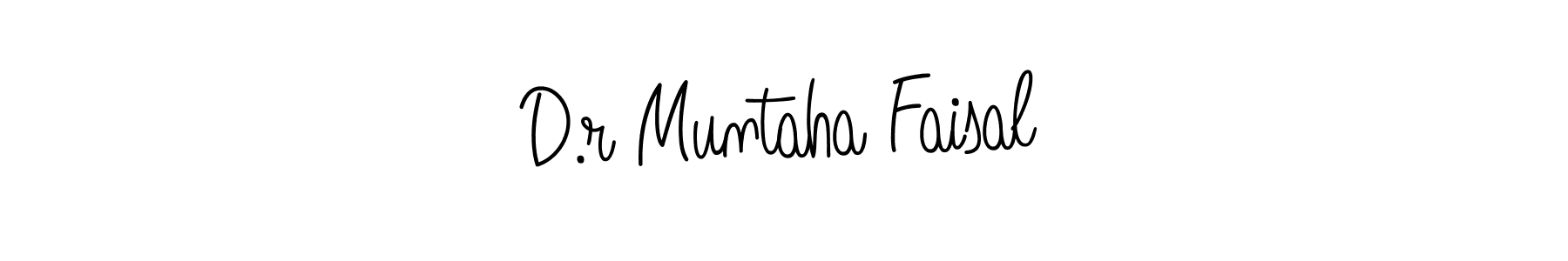 Design your own signature with our free online signature maker. With this signature software, you can create a handwritten (Angelique-Rose-font-FFP) signature for name D.r Muntaha Faisal. D.r Muntaha Faisal signature style 5 images and pictures png