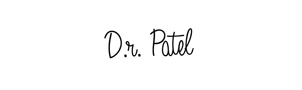 You should practise on your own different ways (Angelique-Rose-font-FFP) to write your name (D.r. Patel) in signature. don't let someone else do it for you. D.r. Patel signature style 5 images and pictures png