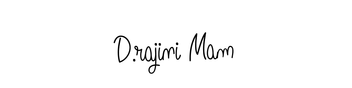 Use a signature maker to create a handwritten signature online. With this signature software, you can design (Angelique-Rose-font-FFP) your own signature for name D.rajini Mam. D.rajini Mam signature style 5 images and pictures png