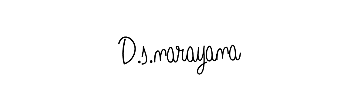 How to make D.s.narayana signature? Angelique-Rose-font-FFP is a professional autograph style. Create handwritten signature for D.s.narayana name. D.s.narayana signature style 5 images and pictures png