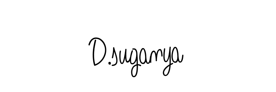 How to make D.suganya name signature. Use Angelique-Rose-font-FFP style for creating short signs online. This is the latest handwritten sign. D.suganya signature style 5 images and pictures png