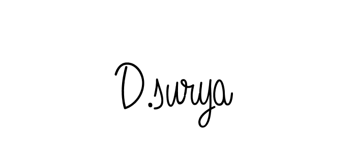 Create a beautiful signature design for name D.surya. With this signature (Angelique-Rose-font-FFP) fonts, you can make a handwritten signature for free. D.surya signature style 5 images and pictures png