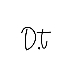 How to make D.t signature? Angelique-Rose-font-FFP is a professional autograph style. Create handwritten signature for D.t name. D.t signature style 5 images and pictures png