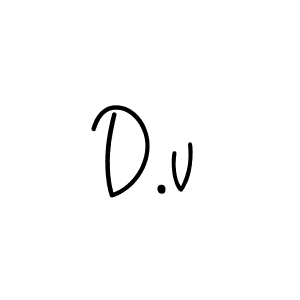 D.v stylish signature style. Best Handwritten Sign (Angelique-Rose-font-FFP) for my name. Handwritten Signature Collection Ideas for my name D.v. D.v signature style 5 images and pictures png