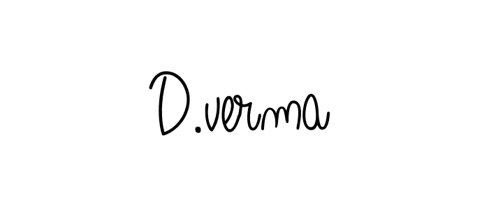 Make a beautiful signature design for name D.verma. With this signature (Angelique-Rose-font-FFP) style, you can create a handwritten signature for free. D.verma signature style 5 images and pictures png