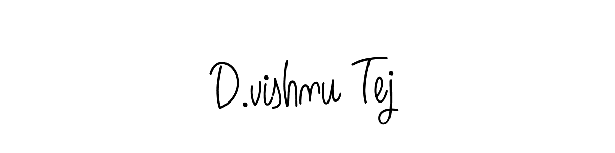 Design your own signature with our free online signature maker. With this signature software, you can create a handwritten (Angelique-Rose-font-FFP) signature for name D.vishnu Tej. D.vishnu Tej signature style 5 images and pictures png