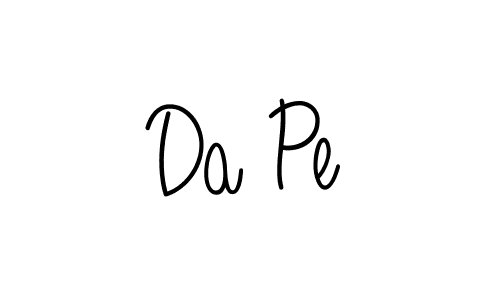 How to Draw Da Pe signature style? Angelique-Rose-font-FFP is a latest design signature styles for name Da Pe. Da Pe signature style 5 images and pictures png