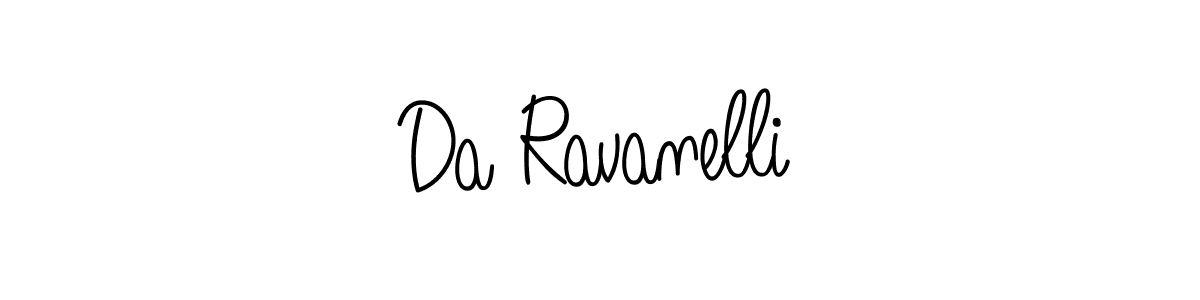 The best way (Angelique-Rose-font-FFP) to make a short signature is to pick only two or three words in your name. The name Da Ravanelli include a total of six letters. For converting this name. Da Ravanelli signature style 5 images and pictures png
