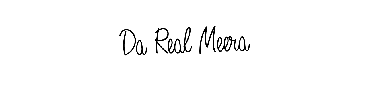 Use a signature maker to create a handwritten signature online. With this signature software, you can design (Angelique-Rose-font-FFP) your own signature for name Da Real Meera. Da Real Meera signature style 5 images and pictures png