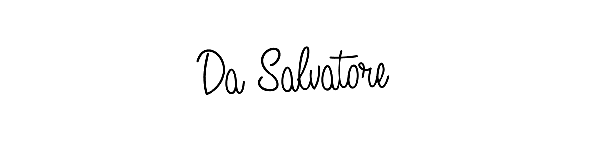 Da Salvatore stylish signature style. Best Handwritten Sign (Angelique-Rose-font-FFP) for my name. Handwritten Signature Collection Ideas for my name Da Salvatore. Da Salvatore signature style 5 images and pictures png