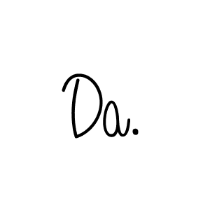 How to make Da. name signature. Use Angelique-Rose-font-FFP style for creating short signs online. This is the latest handwritten sign. Da. signature style 5 images and pictures png