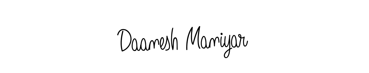 Make a short Daanesh Maniyar signature style. Manage your documents anywhere anytime using Angelique-Rose-font-FFP. Create and add eSignatures, submit forms, share and send files easily. Daanesh Maniyar signature style 5 images and pictures png