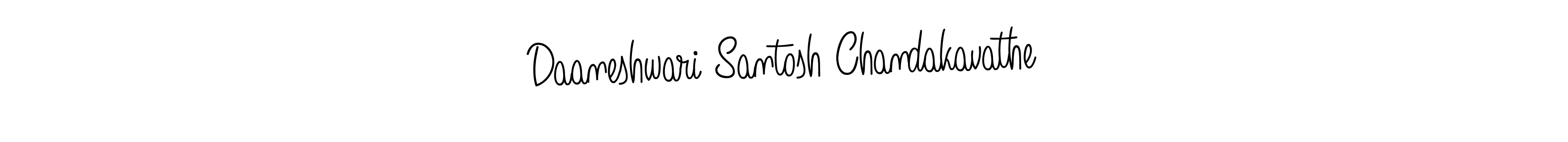Daaneshwari Santosh Chandakavathe stylish signature style. Best Handwritten Sign (Angelique-Rose-font-FFP) for my name. Handwritten Signature Collection Ideas for my name Daaneshwari Santosh Chandakavathe. Daaneshwari Santosh Chandakavathe signature style 5 images and pictures png