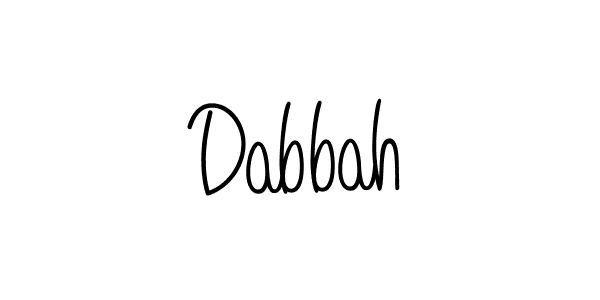 Use a signature maker to create a handwritten signature online. With this signature software, you can design (Angelique-Rose-font-FFP) your own signature for name Dabbah. Dabbah signature style 5 images and pictures png