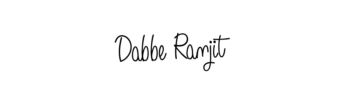 Dabbe Ranjit stylish signature style. Best Handwritten Sign (Angelique-Rose-font-FFP) for my name. Handwritten Signature Collection Ideas for my name Dabbe Ranjit. Dabbe Ranjit signature style 5 images and pictures png