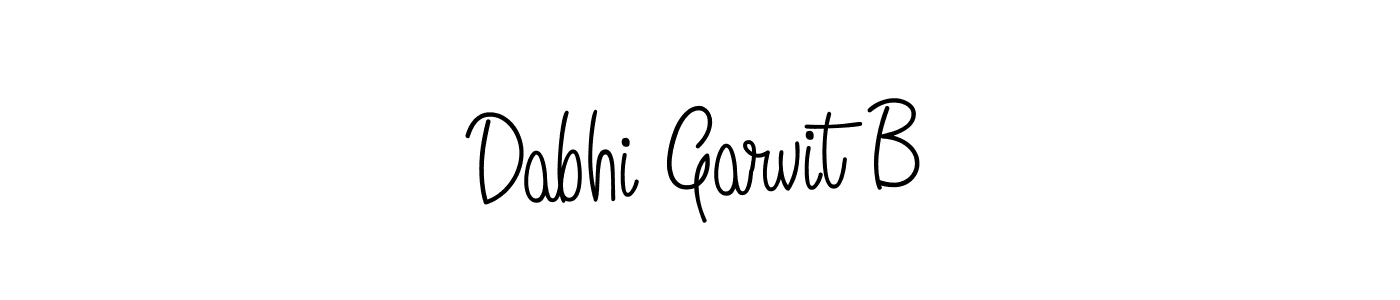 You should practise on your own different ways (Angelique-Rose-font-FFP) to write your name (Dabhi Garvit B) in signature. don't let someone else do it for you. Dabhi Garvit B signature style 5 images and pictures png