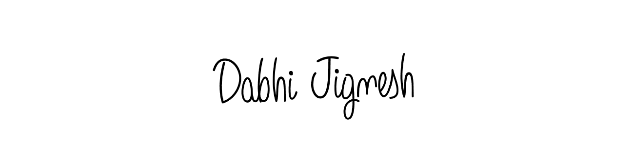 Use a signature maker to create a handwritten signature online. With this signature software, you can design (Angelique-Rose-font-FFP) your own signature for name Dabhi Jignesh. Dabhi Jignesh signature style 5 images and pictures png