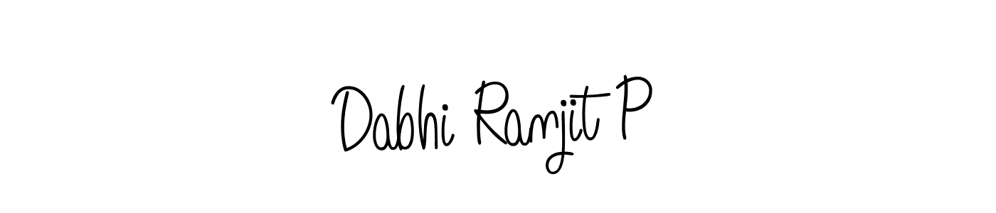 Also we have Dabhi Ranjit P name is the best signature style. Create professional handwritten signature collection using Angelique-Rose-font-FFP autograph style. Dabhi Ranjit P signature style 5 images and pictures png