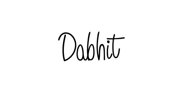 How to Draw Dabhit signature style? Angelique-Rose-font-FFP is a latest design signature styles for name Dabhit. Dabhit signature style 5 images and pictures png