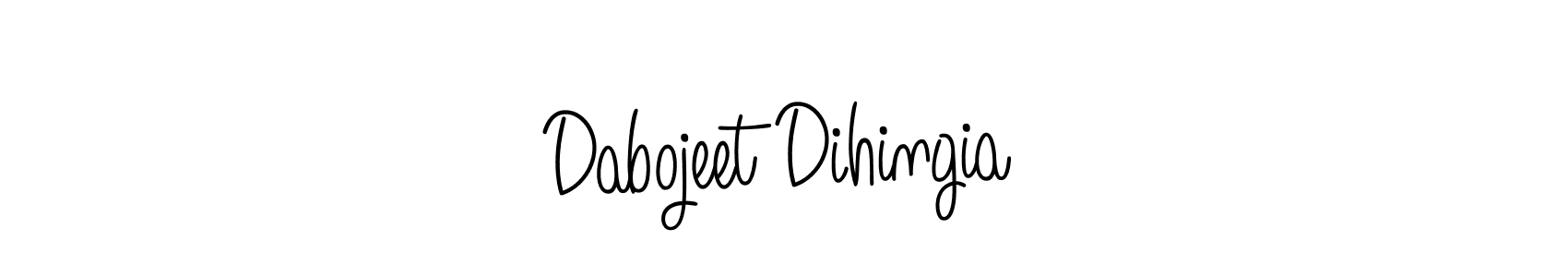 Also we have Dabojeet Dihingia name is the best signature style. Create professional handwritten signature collection using Angelique-Rose-font-FFP autograph style. Dabojeet Dihingia signature style 5 images and pictures png