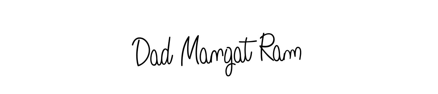How to make Dad Mangat Ram name signature. Use Angelique-Rose-font-FFP style for creating short signs online. This is the latest handwritten sign. Dad Mangat Ram signature style 5 images and pictures png
