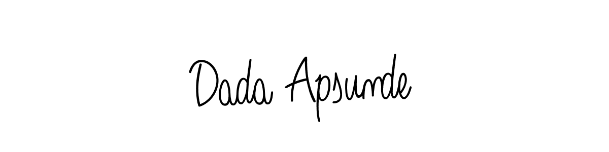 The best way (Angelique-Rose-font-FFP) to make a short signature is to pick only two or three words in your name. The name Dada Apsunde include a total of six letters. For converting this name. Dada Apsunde signature style 5 images and pictures png