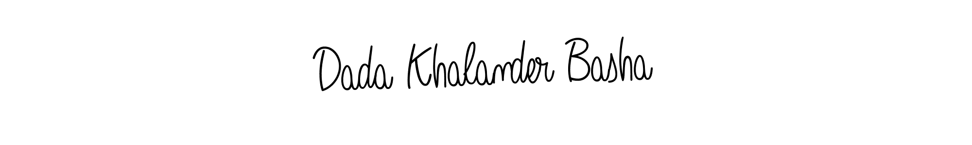 This is the best signature style for the Dada Khalander Basha name. Also you like these signature font (Angelique-Rose-font-FFP). Mix name signature. Dada Khalander Basha signature style 5 images and pictures png