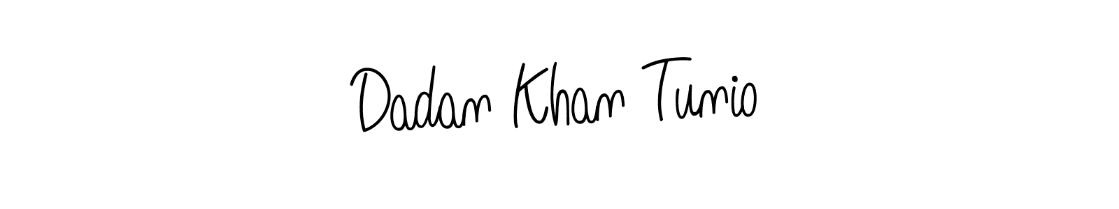 Use a signature maker to create a handwritten signature online. With this signature software, you can design (Angelique-Rose-font-FFP) your own signature for name Dadan Khan Tunio. Dadan Khan Tunio signature style 5 images and pictures png