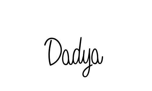 The best way (Angelique-Rose-font-FFP) to make a short signature is to pick only two or three words in your name. The name Dadya include a total of six letters. For converting this name. Dadya signature style 5 images and pictures png