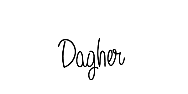 How to make Dagher signature? Angelique-Rose-font-FFP is a professional autograph style. Create handwritten signature for Dagher name. Dagher signature style 5 images and pictures png