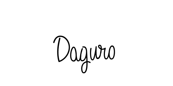 Design your own signature with our free online signature maker. With this signature software, you can create a handwritten (Angelique-Rose-font-FFP) signature for name Daguro. Daguro signature style 5 images and pictures png