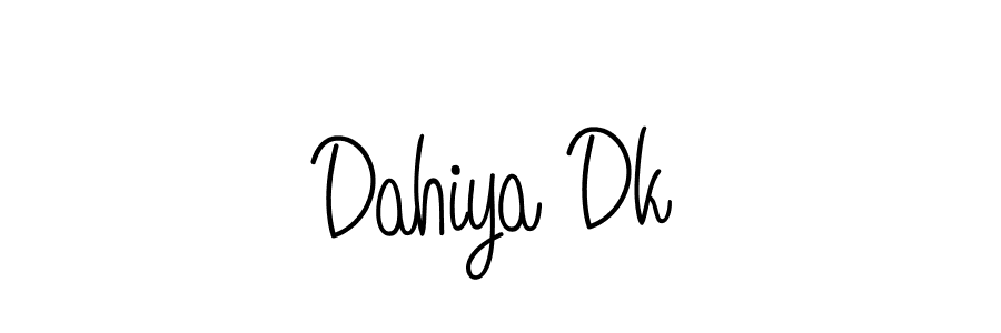 Create a beautiful signature design for name Dahiya Dk. With this signature (Angelique-Rose-font-FFP) fonts, you can make a handwritten signature for free. Dahiya Dk signature style 5 images and pictures png