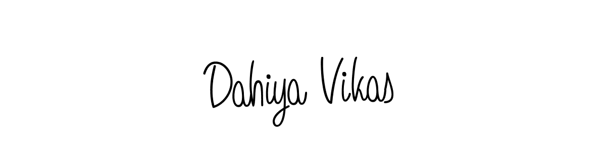 You should practise on your own different ways (Angelique-Rose-font-FFP) to write your name (Dahiya Vikas) in signature. don't let someone else do it for you. Dahiya Vikas signature style 5 images and pictures png