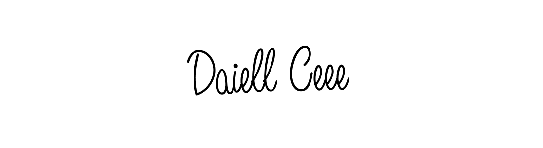 Daiell Ceee stylish signature style. Best Handwritten Sign (Angelique-Rose-font-FFP) for my name. Handwritten Signature Collection Ideas for my name Daiell Ceee. Daiell Ceee signature style 5 images and pictures png